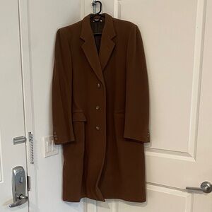 Men’s Brown Long Wool Coat